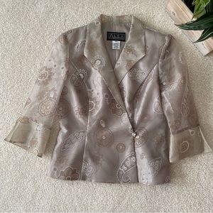 Alex Evenings Patterned Floral Paisley Jacket Size S